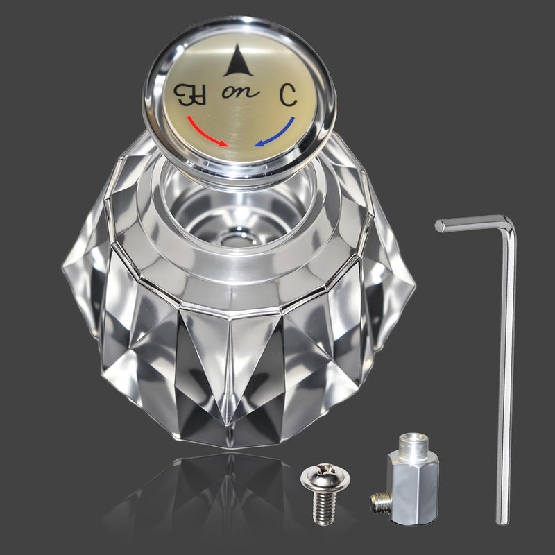 Javiix RP41661 Shower Faucet Replacement Kit for Delta and Peerless Single Handle Faucets with Button,One-Handle Tub/Shower Control with Clear Acrylic Handle Insert - Image 1